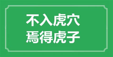 老虎穴|不入虎穴，焉得虎子的穴是什么意思？